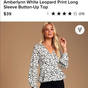 Cute Lulu’s Black and White Speckled Blouse